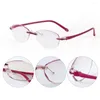 Sunglasses Fashion Health Care Anti-Blu-Ray Anti-fatigue Clear Lens Rimless Presbyopia Eyeglasses Unisex Reading Glasses Computer Goggles