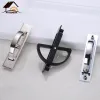 4 Set Tatami Hidden Door Handle Handle Zink Eloy Infälld Flush Pull Cover Golvskåp Handtag Silver Svart möbler Handtag Hårdvara