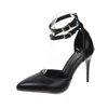 Sandaler High Heels Women 2024 Summer Simple White Fashion Pointed Toe Sexig stilett Kvinnors pumpar Eleganta klänningskor Tacones