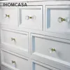 Ihomcasa moderno mobile in cristallo mobili mobili da cucina maniglie del cassetto del guardaroba armadio per scarpe tirano in ottone dorate manopole per porte