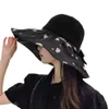 Fisherman's for Women in Spring and Summer, Black Glue Protection, Large Brim, Hollowed Out Face Covering, Hat, Sun Hat