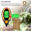 New 4 in 1 Soil PH Tester Moisture/Temp/Soil Testers PH Light Moisture Acidity Tester Plant Moisture Meter Measure Instrument