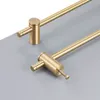 TB2004 265mm-1000mm Långt guld/svart mässingsskåp Handtag Lådan Bar Glass Door drar justerbar möbler hårdvara