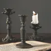 1Pc Candlestick Resin Accessory Retro Holder French Sconce Candlestick Home Decor Gifts