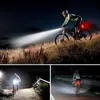 Cykelbelysning USB -laddningsbar LED -cykellampor Frontljus + bakre bakljus Vattentät cykellampe varningslampor