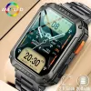 Regarde les hommes de montre intelligents militaires en plein air moniteur sain Bluetooth appelle smartwatch pour Android iOS iP67 imperméable finesses lands 2023