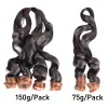 Rizos espirales cabello trenzado 24 pulgadas sintéticas rizos franceses ombre extensiones de cabello de crochet para mujeres negras cabello rubio holgado