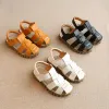 Nieuwe lente zomerschoenen jongens zachte lederen sandalen babyjongens zomer prewalker zachte zool echte lederen strand sandalen csh130