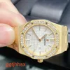 Designer AP Wrist Watch Royal Oak Series Watch Women's Watch 33mm Diametro Quartz Movimento in acciaio Gold Gold Orologio da uomo Luxury 67651ba.1261Ba.01