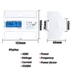 3 Phase 4 Wire RS485 Modbus 380V 80A DIN Rail Energy Meter Digital Backlight Power Factor Monitor with Voltage Current Display