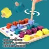 Barn montessori skruvförare brädet trä leksaker grundläggande färdigheter lärande färg form sortering matchning spel pedagogisk kognitiv leksak
