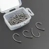 Hirisi 50pcs Fishing Barbed Crochet Courbe SHANK Série professionnelle Crochets CHIETS CHIRS TRACTIF