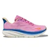 Designer Hokah Pink and White Run Shoes Hok Womens Taille 9 12 46 CLIFTON 9 Bondi 8 Clifton 8 Carbon X2 x3 KAWANA HOKKA Mach 5 Sr Athletic Tennis Sneakers Tenis Trainer