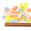 Flanellette präglade flerfärgade etiketter för skorpåsar Syplagg Handgjorda tillbehör DIY Hantverk Tygkläder Taggar 20st