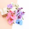 6cm 10pieces konstgjorda växter blomma vägg heminredning diy handgjorda scrapbooking dekorativa blommor kransar siden fjäril orkidé