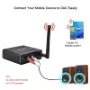 Converter Wireless 5.0 Mottagare DAC Converter 3.5mm Ljudutgång Superprestanda Adapter för trådlös för hemmusik hörlurar Amplif
