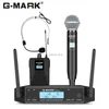 Microphones Wireless Lavalier Microphone G-Mark Glxd4 UHF Bandeau professionnel avec fréquence arrière réglable de 50m adaptée aux performances de fête