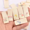 50Pcs/Lot 1.6x3.8cm Flower Beige Labels For Sewing Supplies Care Bags Clothes Tag Garment Handmade Accessories DIY Crafts C2887