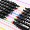1 PCS Marcador de arte única ACRYLIC Black Acrílico Dupla Marcadores de esboço baseados em álcool Manga de canetas de canetas de desenho de canetas