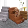 3 strati scale per cani da compagnia flanella pieghevole pieghevole sdraiabile cimera da arrampicata assembly divani rimovibile per cani scale per cani