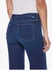 Jeans féminins 2024 printemps bleu foncé bleu hauteur pantalon évasé denim pour les femmes longues
