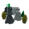 Mountain Rockery Set Hill Stone View Reef Pannel Building Buildings Brick Moc Diy Parts Toy pour City Street Garden Castle Park 6082