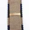 Neck Ties New Knitted Necktie Casual Triangle Necktie Ordinary Sharp Angle Necktie Classic Knitted Designer Tie for MenC240410