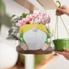 Vases Succulent Plant Pot Weather-proof Swing Faceless Gnome Flowerpot Resin Dwarf Figurine For Indoor Outdoor Vegetable