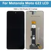 6.5 "Motorola Moto G22 LCD 용 원본 LCD 프레임 터치 패널 디지타이저 센서 어셈블리가있는 Moto G22 LCD 용 디스플레이 화면