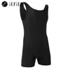 Kvinnors badkläder herrar en bit ärmlös brottning singlet bodysuit jumpsuit sport gymmet träning leotard biketard unitard dancewear