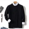 Pulls masculins en cachemire doux mélange de pulls en tricot pull pull pull pull hombre hombre pull hiver de Noël laine