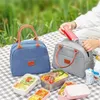 Bolsas de almacenamiento bolso de almuerzo aislado portátil portátil bento paquete reutilizable caja impermeable supermercado