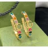 2023 Новый цвет бриллиантовой обруч Hie Aretes Orecchini Fashion Personaly Серьги с большим кругом Женская свадебная вечеринка дизайнерские ювелирные изделия