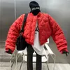 Trendy bijgesneden winter bomber jassen streetwear witte parka's dikke katoenen chaqueta's warme ritssluiting kort gewatteerd uitgekleed uitlopers 240326