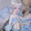 JOYBJLucia BJD Doll 1/6 Blue Handcraft Faceup Shiny Crystal Mini Sweet Mermaid Fullset Girl Toy Ball Jointed Dolls Fantasy Angel