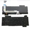Tangentbord SP/LA/UK/GR Backbelyst tangentbord för Asus Rog Strix GL503 GL703 GL503V GL503VD GL503VDDB71 GL503VDDB74 GL503VM GL503VS
