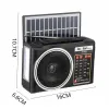Chargers AM/FM/SW Emergency Radio Charger Solar Battery Powered LED Flashlight Supports BluetoothCompatible/TF Card/USB Flash Disk