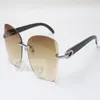 Produttori che vendono potature da sole personalizzate 8100905 occhiali da sole di alta qualità da sole Black Buffalo Horn Glasses Times 58-223T