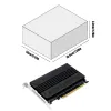 Kort M.2 NVME SSD till PCIe X16M Nyckel Hårddiskvandlare Läsare 4 Port Konvertera Adapter Array Expansion Adapter Moderkort