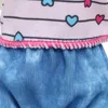 BJDBUS Doll outfit stripe tryck hjärtmönster Vest topp söta dagliga byxor sportkläder för barbie dolltillbehör barn leksak gåva