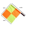 Football Referee Flag 1 Pair Useful Compact Durable Rustproof Handle Referee Linesman Flag for Football Training