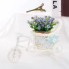 Nuovo contenitore per cesto di fiori per bici da bici bianco in plastica per pianta floreale decorazione a sposa