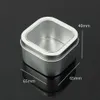 1pc Clear Window Tin Box Metal Gadget Storage Cases Gift Chocolate Candy Cake Boxes Tea Jar Cans Jewelry Cosmetic Organizer Pots