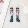 8pcs True Crime Charms créatifs acryliques colorés de coeur coeur jambes fille giroule collier pendentif bricolage accessoires
