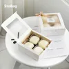 Stobag-White Paper Box Diy Handmased Cake Candy Packaging Cookies Wedding Delicious Baking Birthday Gfit Supplies Klistermärken 10st