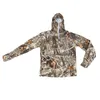 Pêche d'été Anti moustique Hooded Fast Dry Breathable Tops Men Outdoor Photographywatch Bionic Camouflage Camouflage Shirt