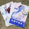 Genshin Impact anime line draft hand-painted coloring book art beginners painting Coloring Book Set sketch coloring