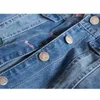 Детская джинсовая куртка 2019 Новая осенняя вышивка цветы джинсовая куртка детская одежда для девочек детская одежда Lz381