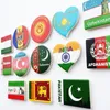 Asian Countries National Flags Fridge Stickers Creative Iran Afghanistan India Flags Fridge Magnets Cute Home Decoration