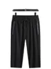 Plus storlek 8xl Big Summer Ice Silk Casual 34 Längd byxor Male Bermuda Board Snabbtorkning Svart Mens Long Shorts 240410